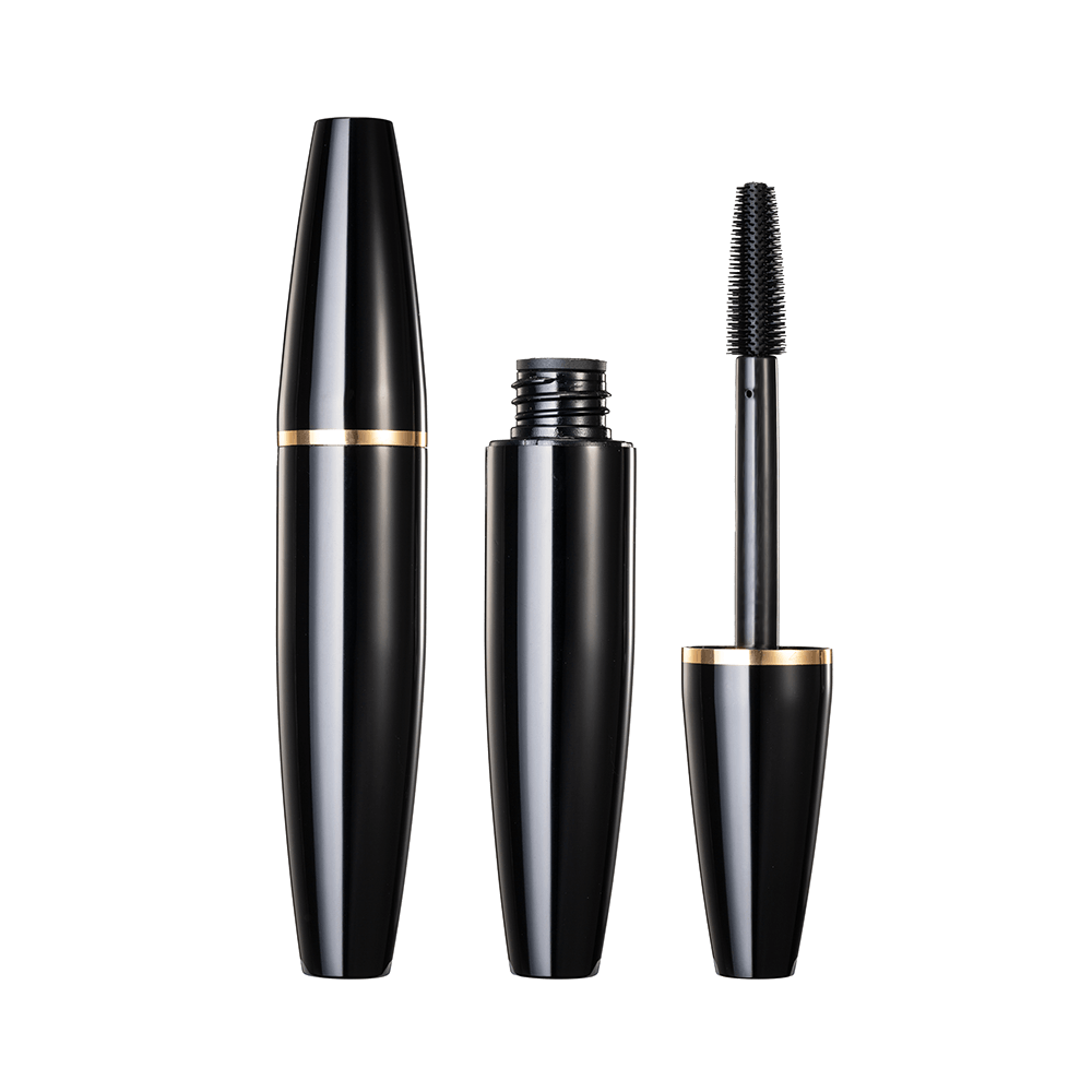 Tube de mascara en aluminium vide noir brillant de grande capacité de 10 ml HM1128